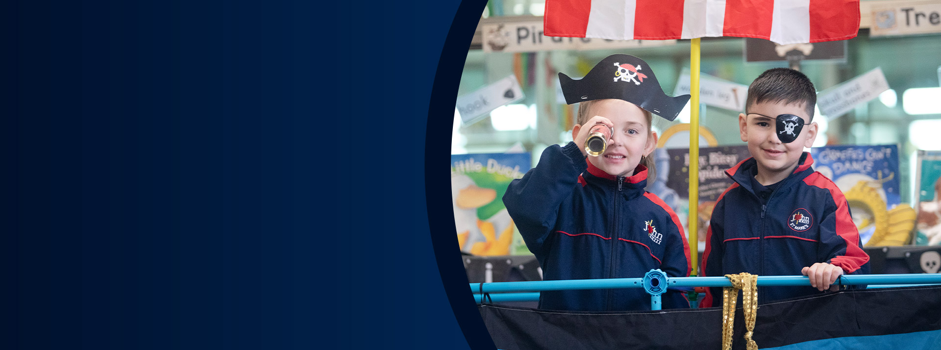 Students dressed up as pirates in before and after school care at St John XXIII College Stanhope Gardens