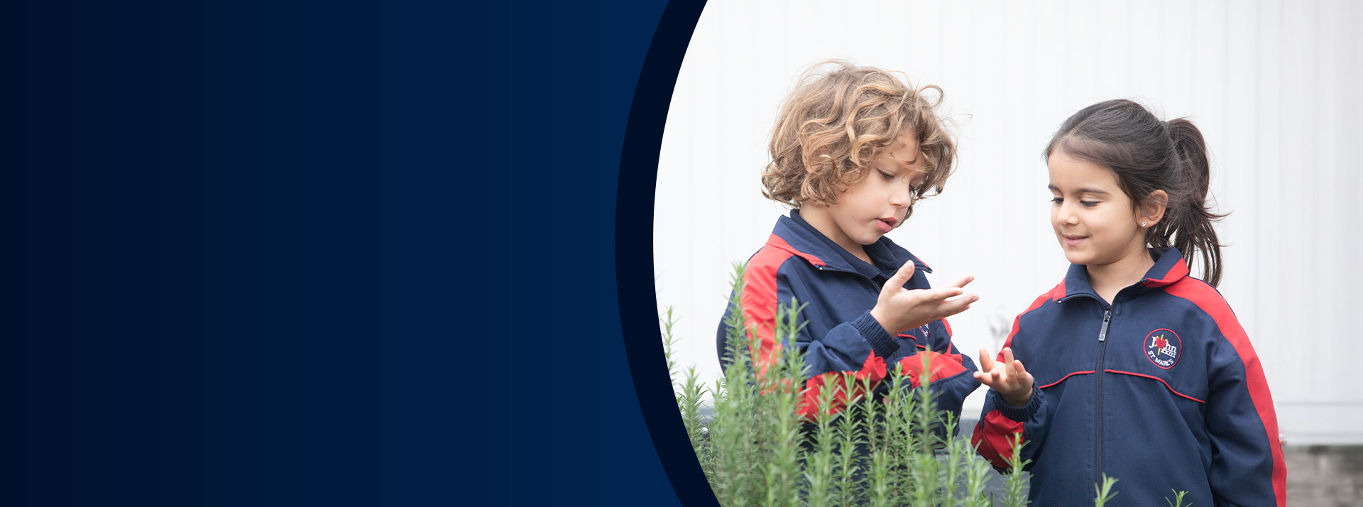 Students tending the garden at St John XXIII College Stanhope Gardens