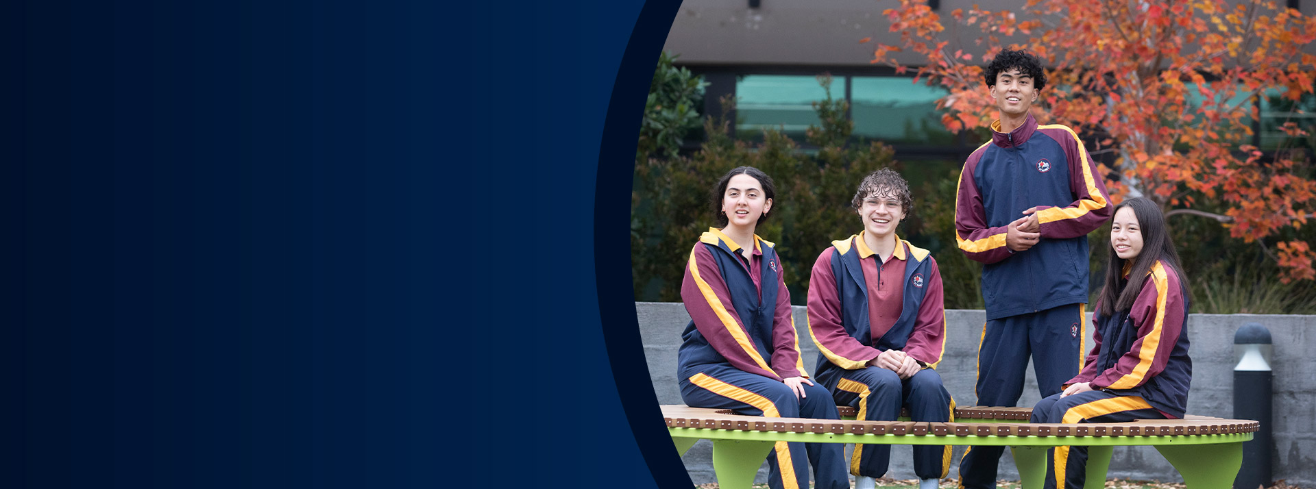 Senior students sitting together outside at St John XXIII College Stanhope Gardens
