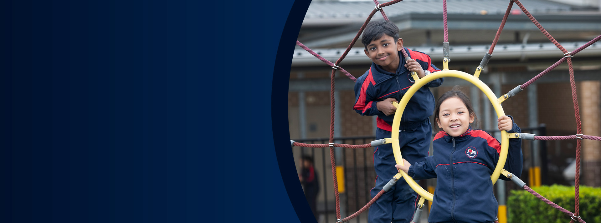 Students playing in the playground together at St John XXIII College Stanhope Gardens