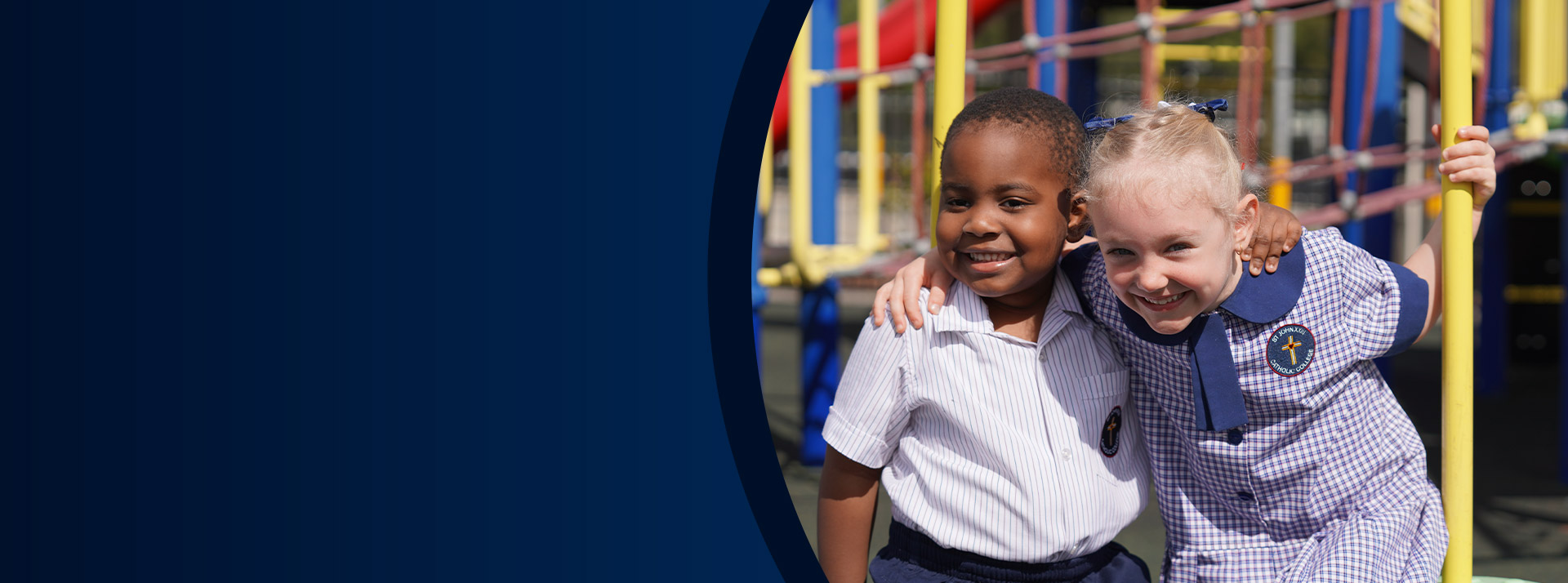 Students playing in the playground together at St John XXIII College Stanhope Gardens
