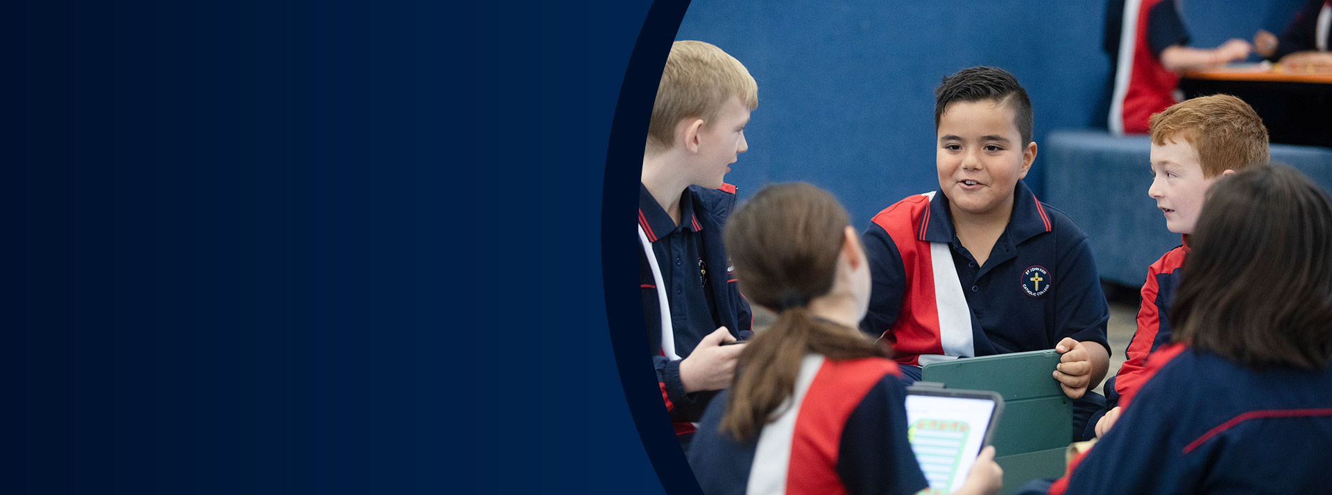 Students learning together in the classroom at St John XXIII College Stanhope Gardens