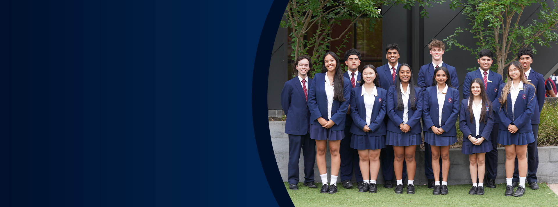 Students wearing their school uniform at St John XXIII College Stanhope Gardens