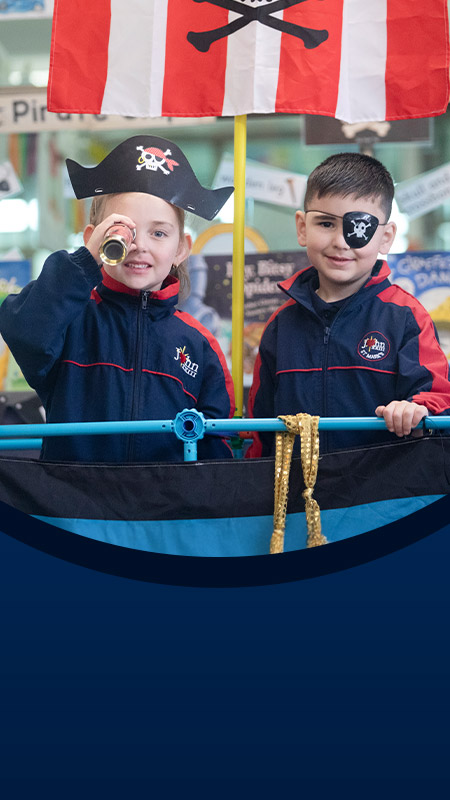 Students dressed up as pirates in before and after school care at St John XXIII College Stanhope Gardens