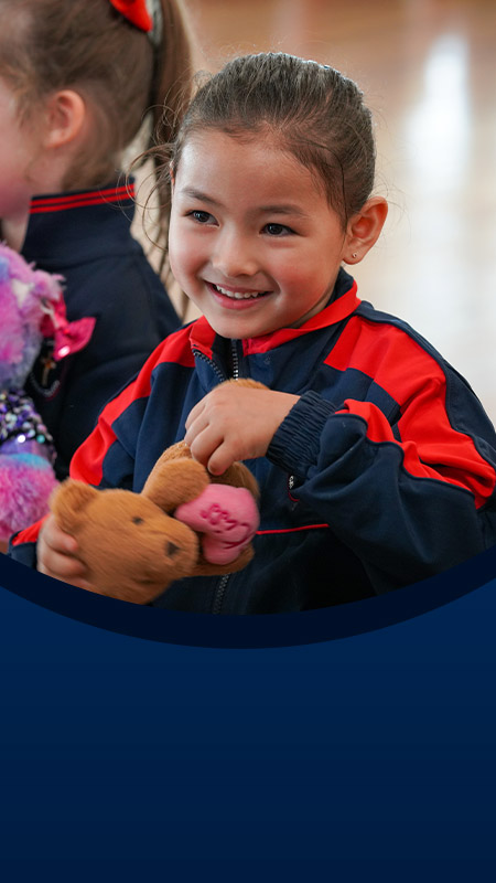 Students at a teddy bear hospital workshop at St John XXIII College Stanhope Gardens