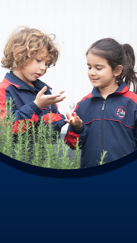 Students tending the garden at St John XXIII College Stanhope Gardens