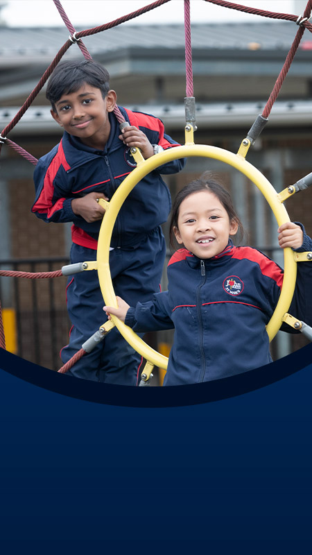Students playing in the playground together at St John XXIII College Stanhope Gardens