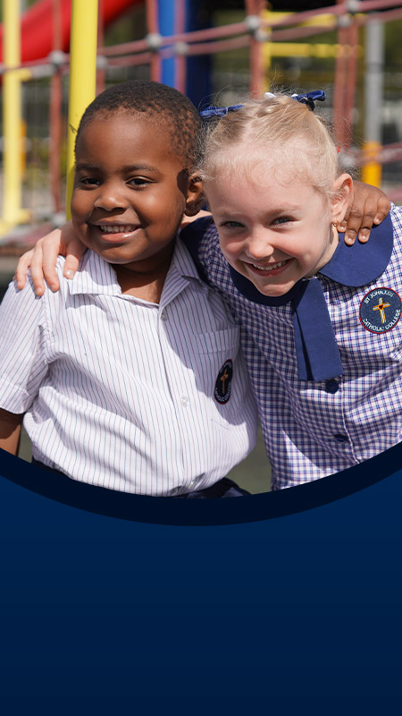 Students playing in the playground together at St John XXIII College Stanhope Gardens