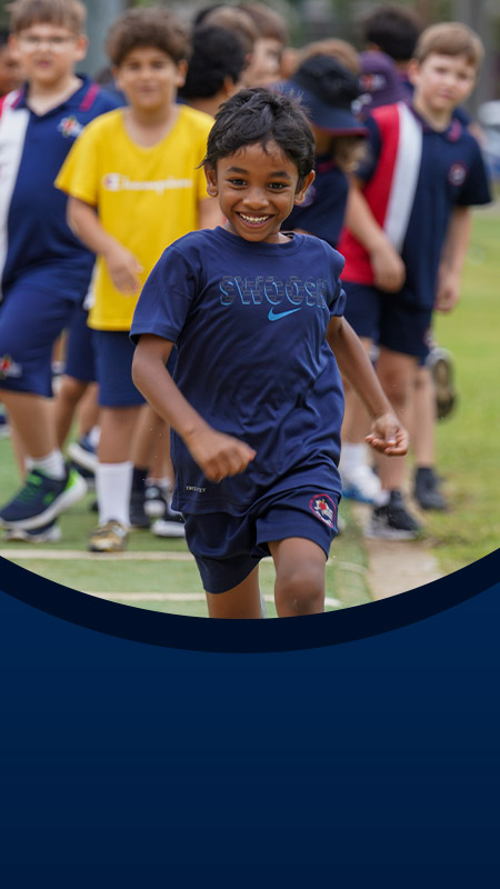 Students at the athletics carnival at St John XXIII College Stanhope Gardens