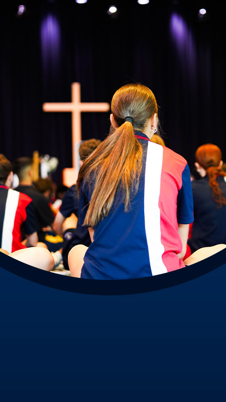 Students at a school liturgy at St John XXIII College Stanhope Gardens