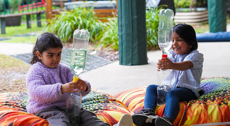 Students playing outside at the early learning centre at St John XXIII College Stanhope Gardens