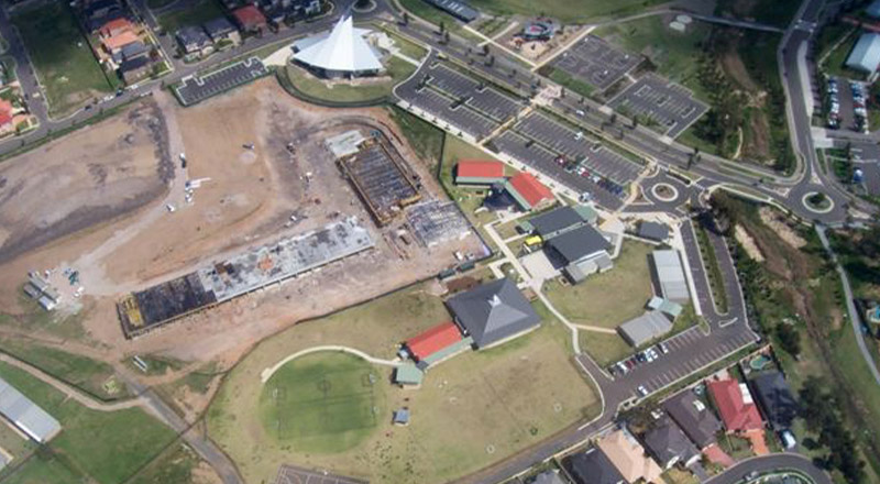 An aerial view of St John XXIII College Stanhope Gardens