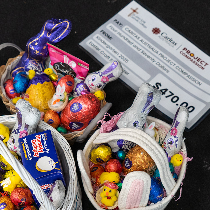 Easter fundraising for charity at St John XXIII College Stanhope Gardens